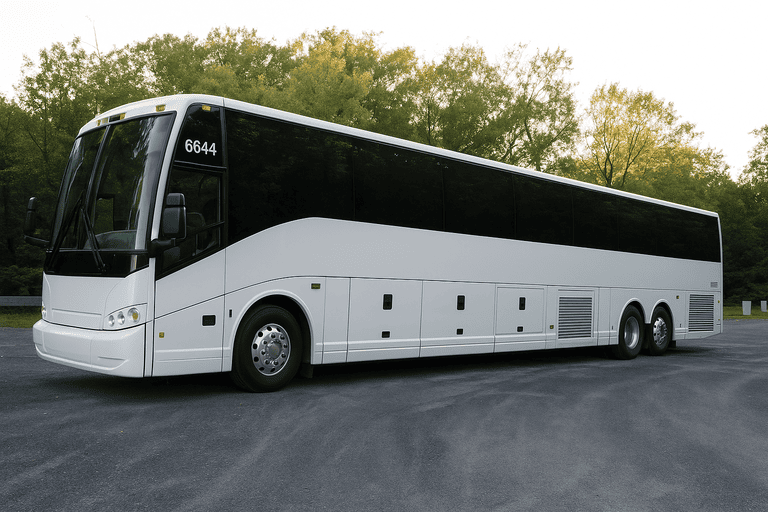 exterior of Charter Bus Rental Pembroke Pines coach bus