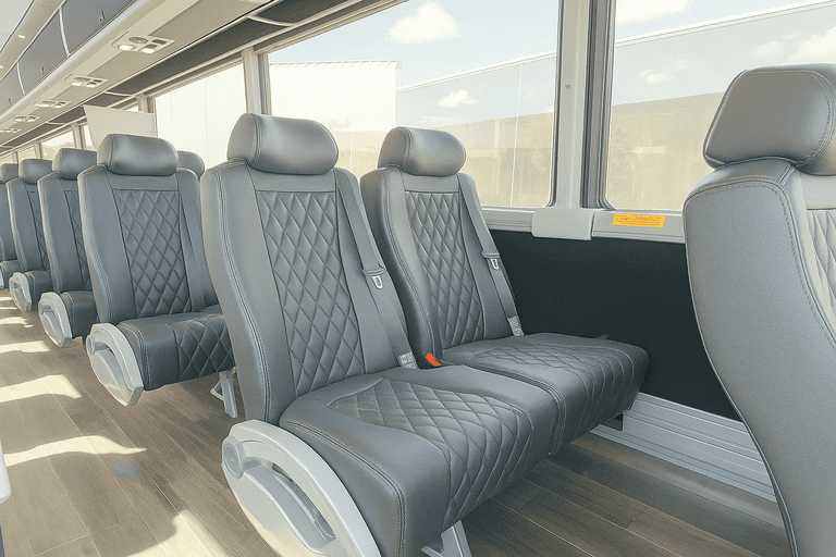 interior of Charter Bus Rental Pembroke Pines charter bus